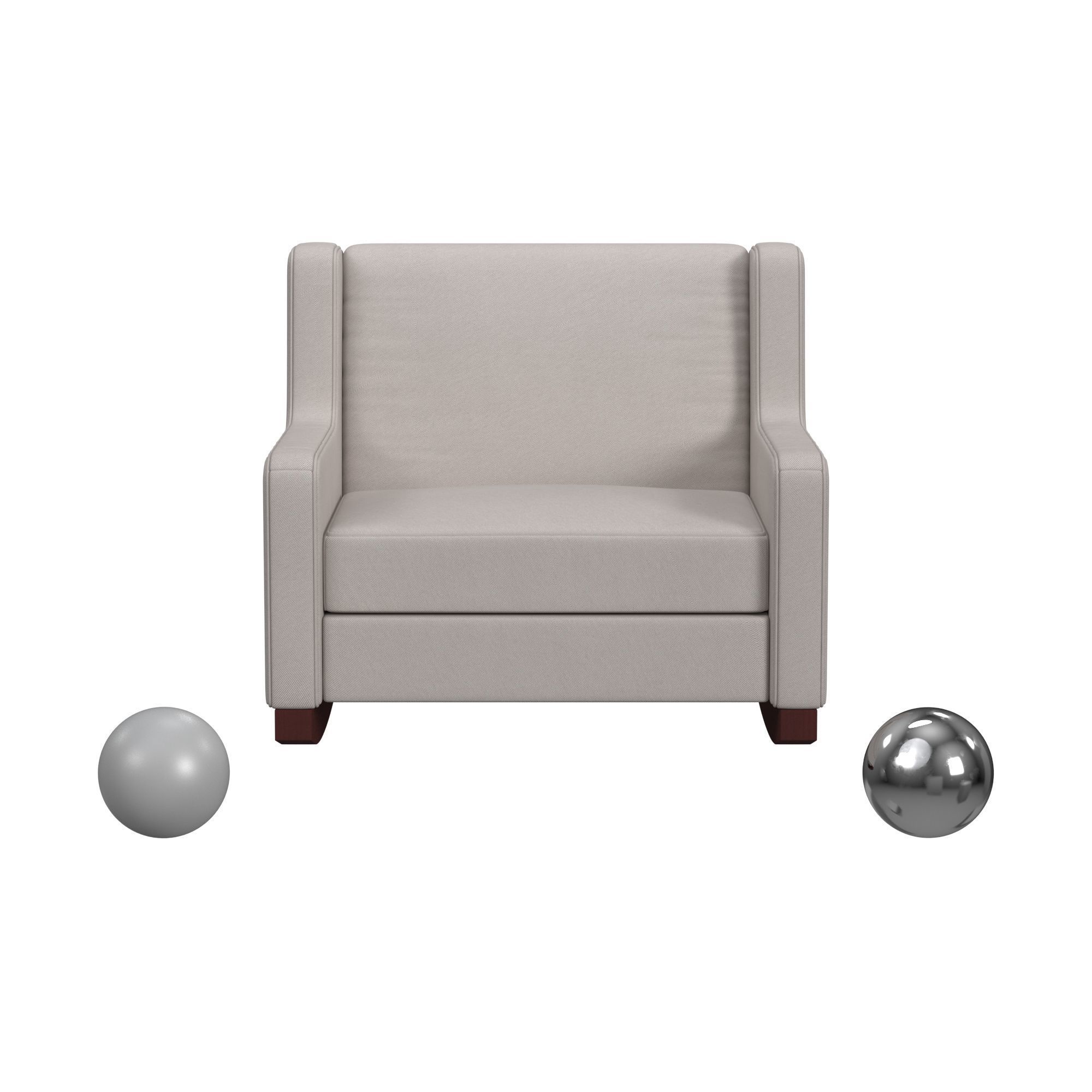 Baby Relax Hadley Upholstered Double Rocker Chair  3D model_1