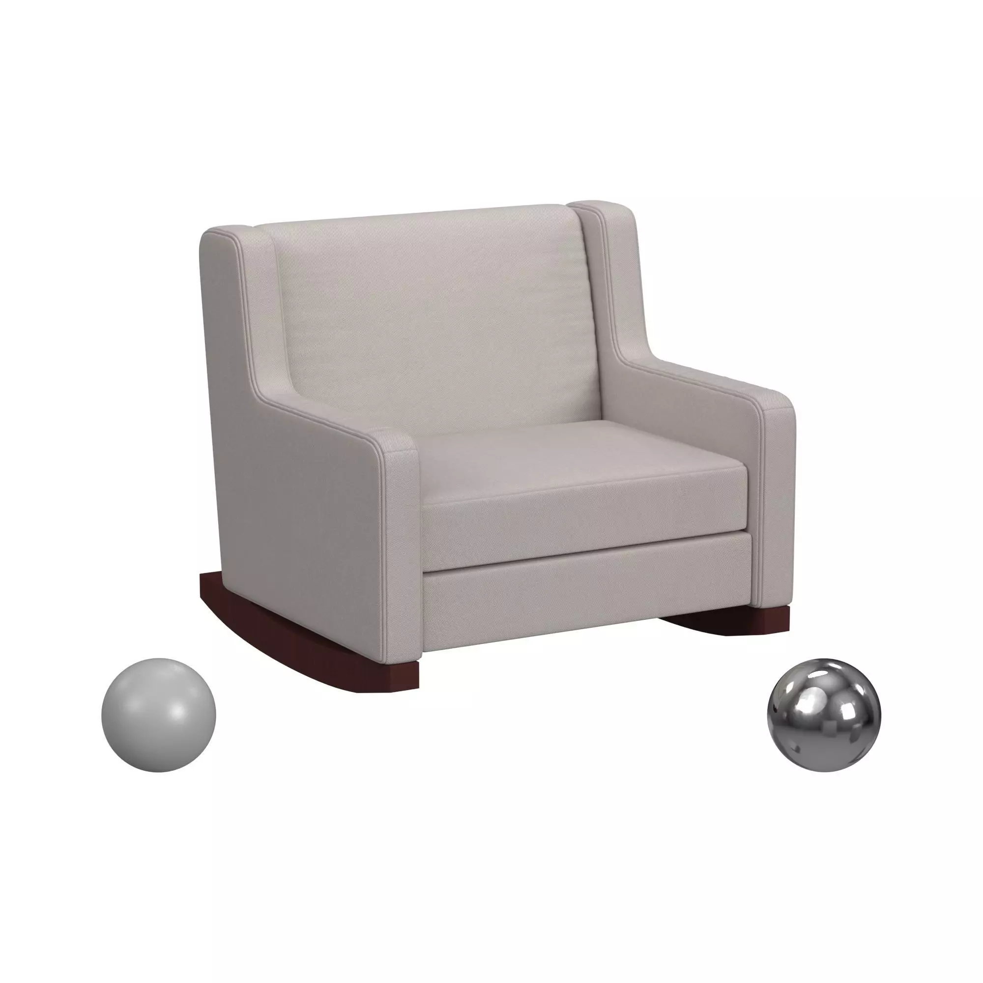 Baby Relax Hadley Upholstered Double Rocker Chair  3D model_0