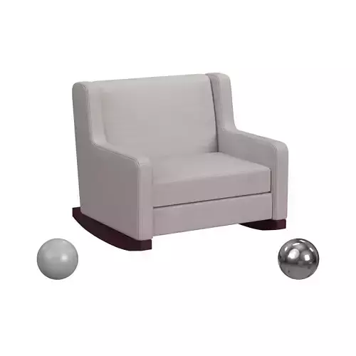 Baby Relax Hadley Upholstered Double Rocker Chair  3D model