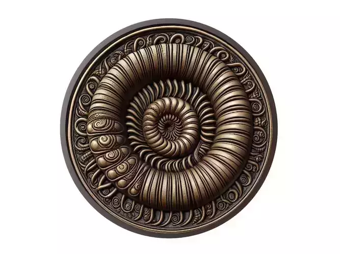Millipede Animal Medallion 3D print model
