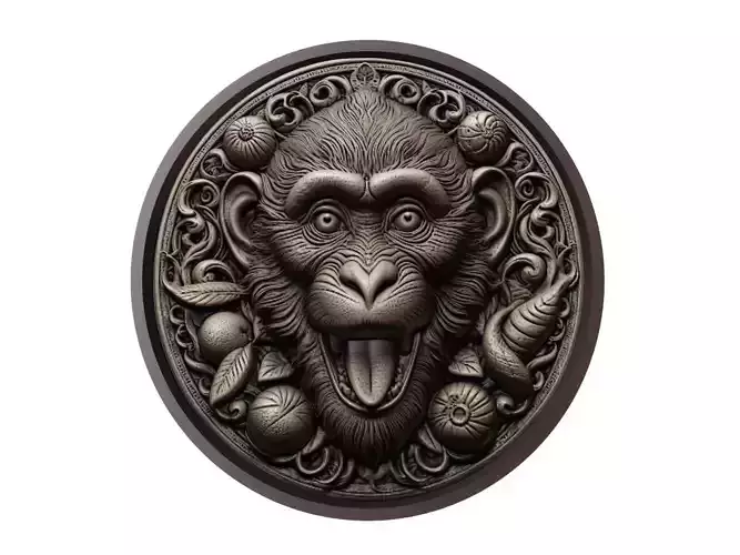 Monkey Animal Medallion