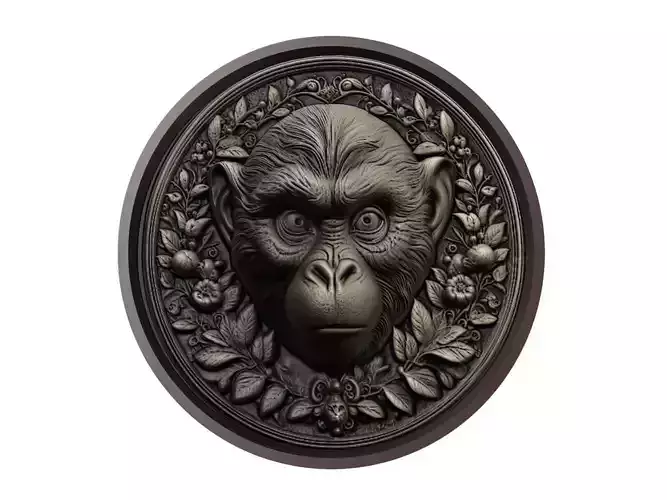 Monkey Animal Medallion