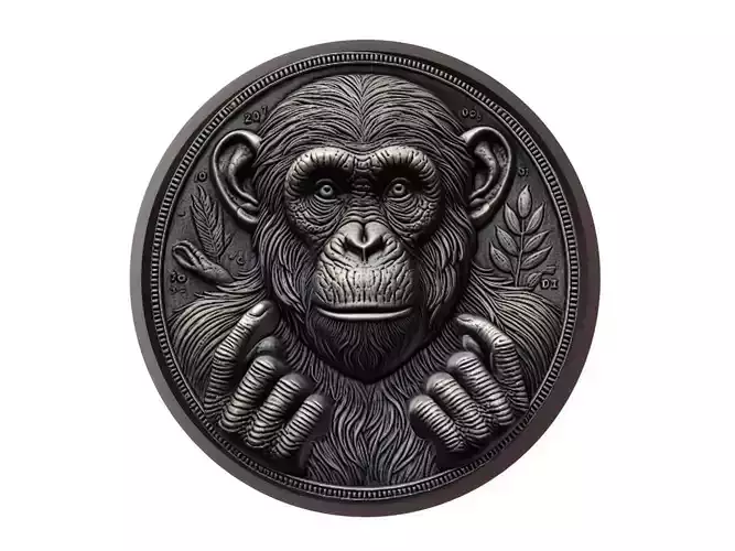 Chimpanzee Animal Medallion
