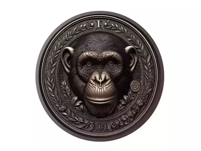 Chimpanzee Animal Medallion