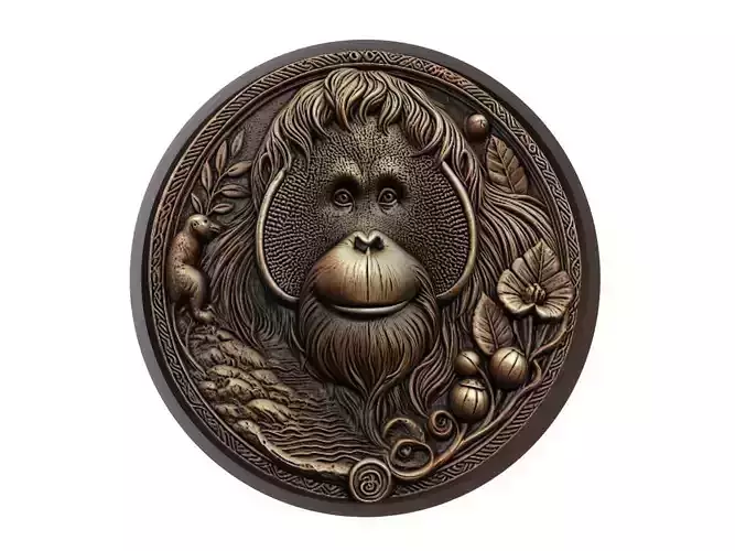 Orangutan Animal Medallion