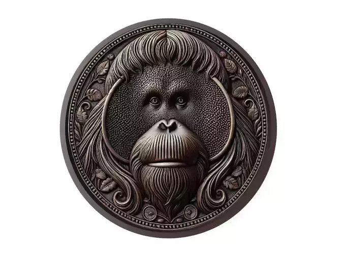 Orangutan Animal Medallion