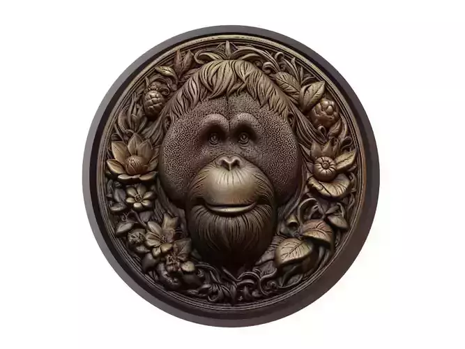 Orangutan Animal Medallion