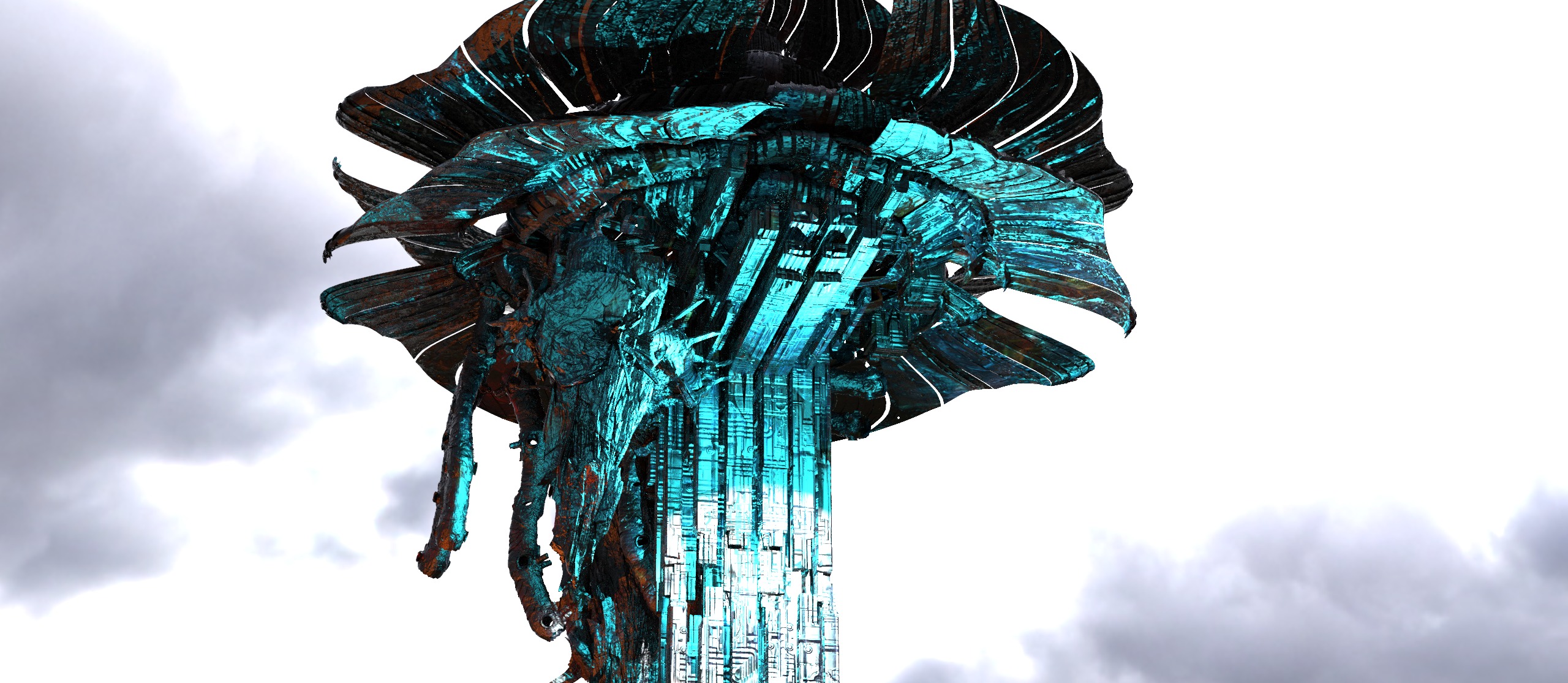 Mushroom Bionic Tower 3D model_1