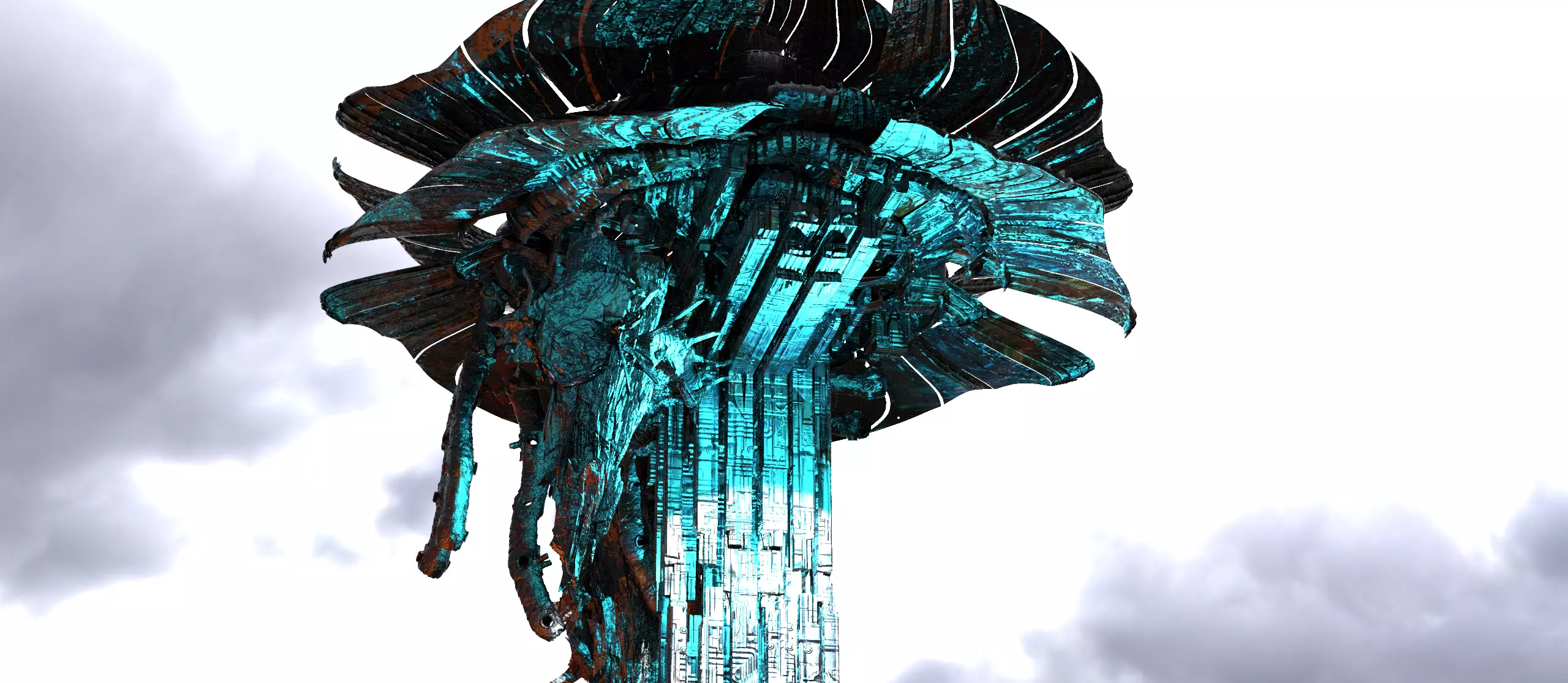 Mushroom Bionic Tower 3D model_0