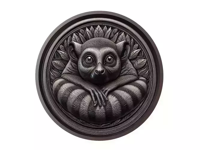 Lemur Animal Medallion