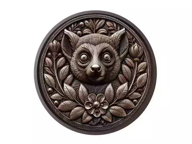 Lemur Animal Medallion