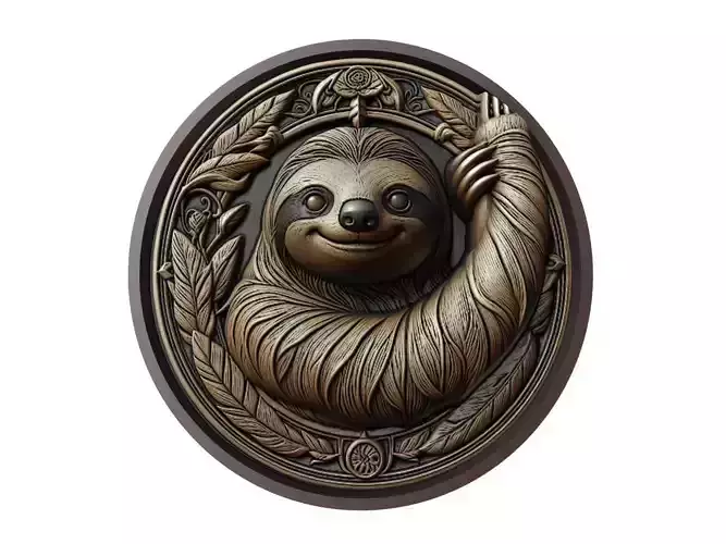 Sloth Animal Medallion