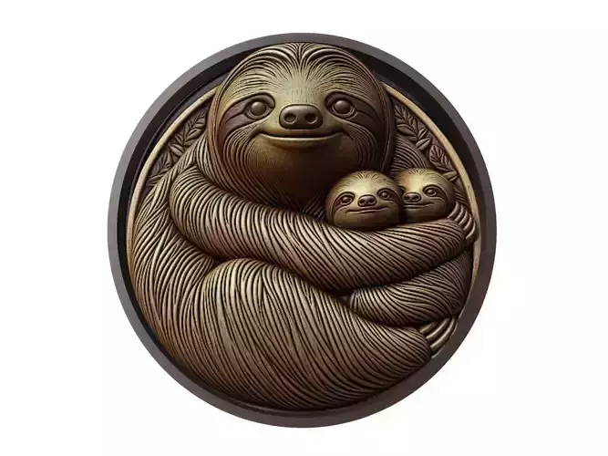 Sloth Animal Medallion
