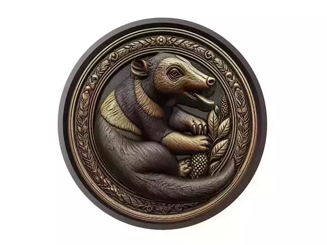 Anteater Animal Medallion