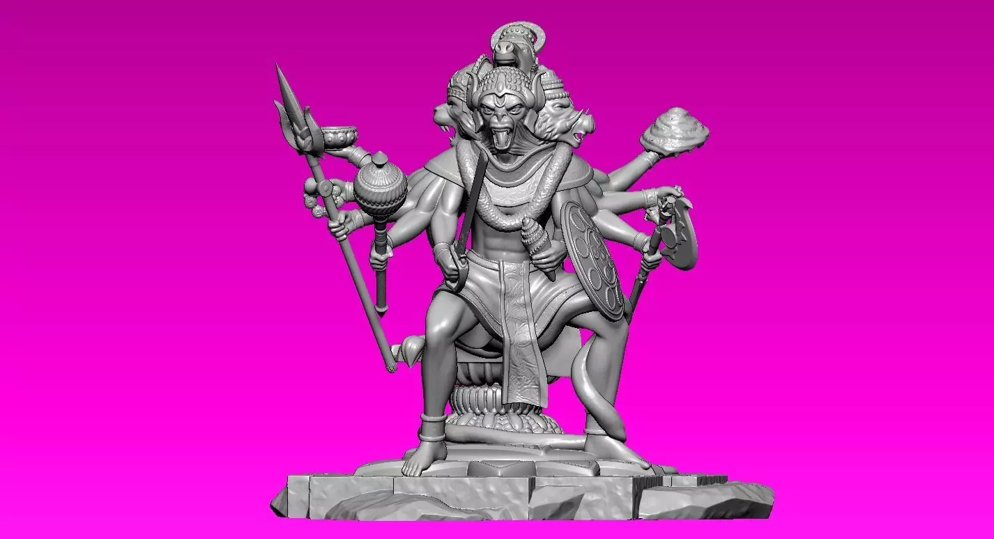 Indian god - statue - 3D print 3D print model