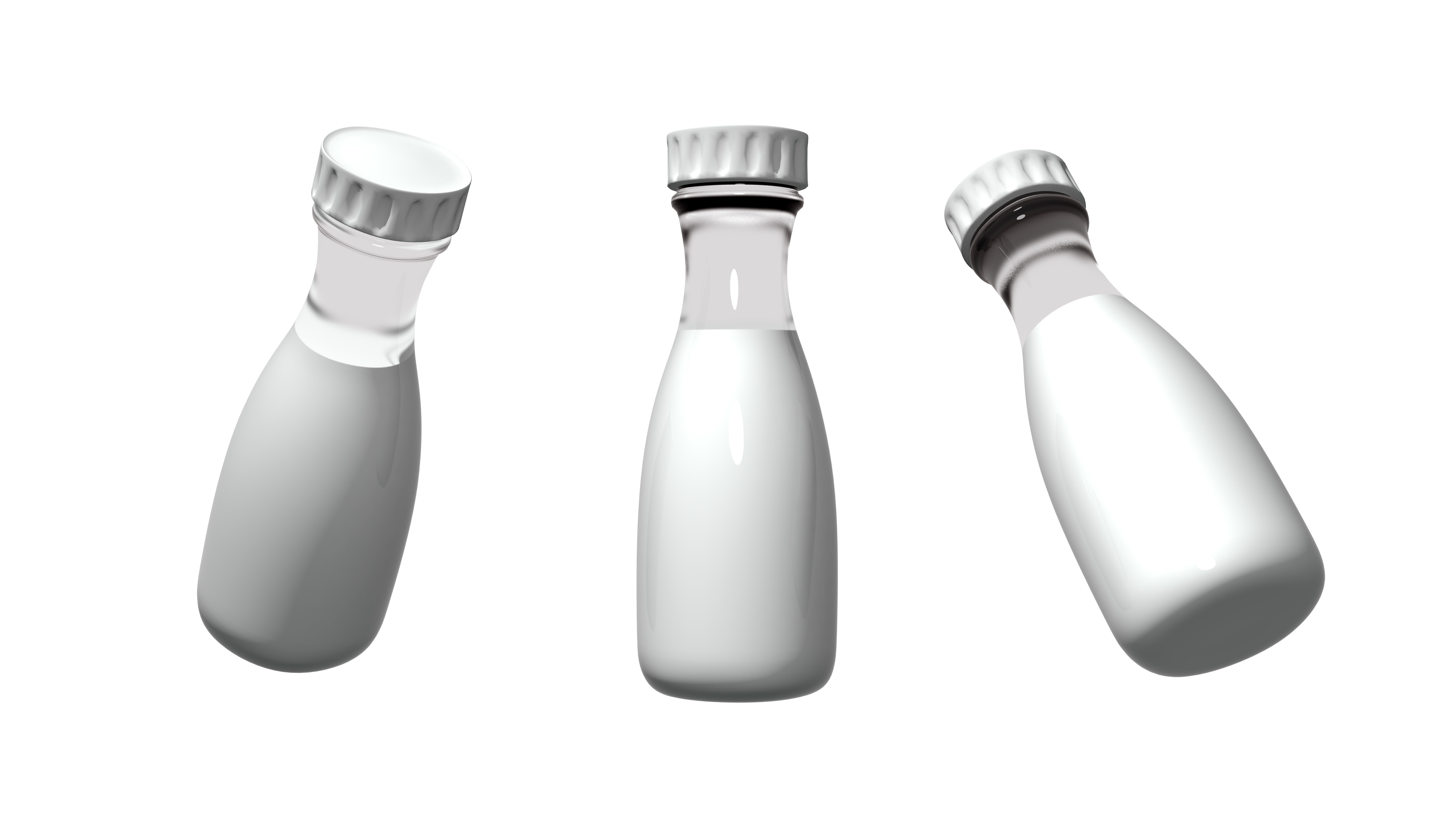 milk bottle  3D model_1