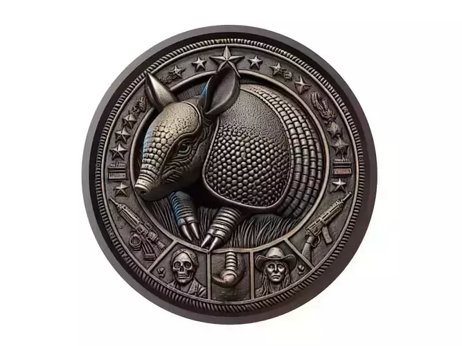 Armadillo Animal Medallion