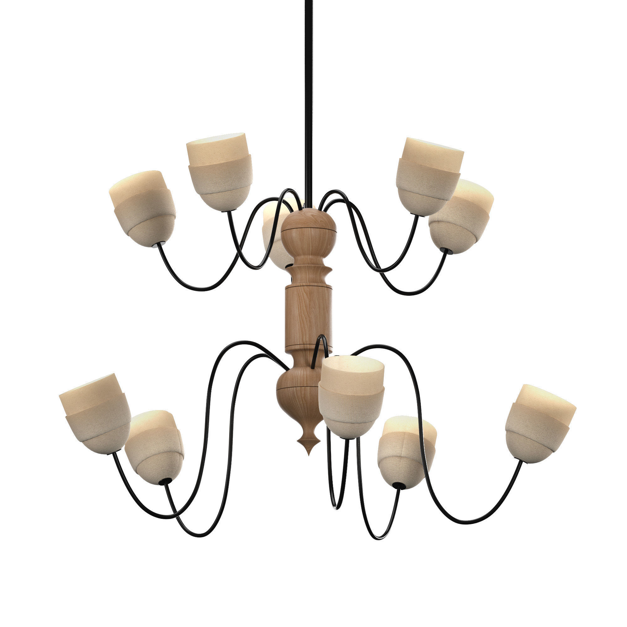 Lilio chandelier 3D model_3