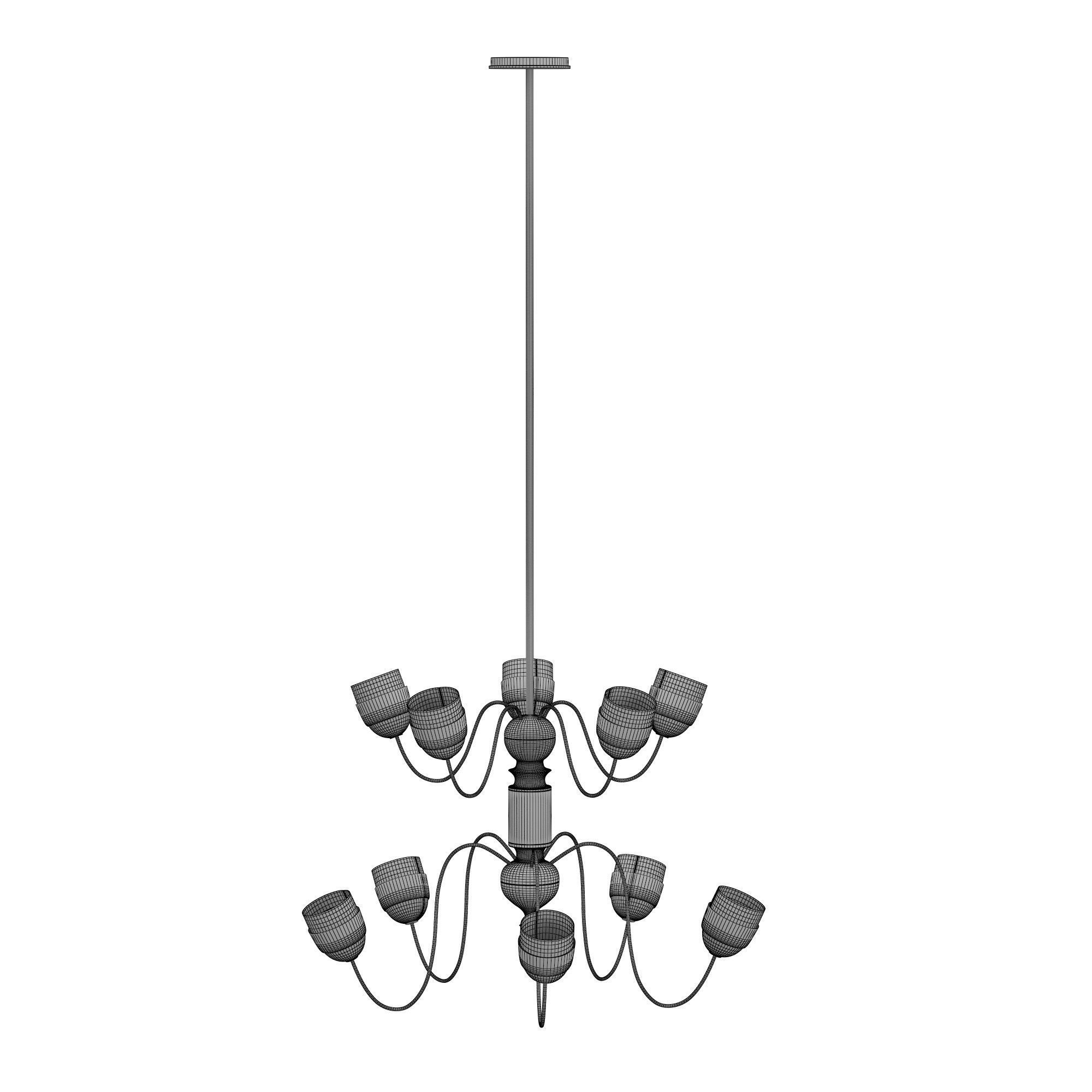 Lilio chandelier 3D model_4