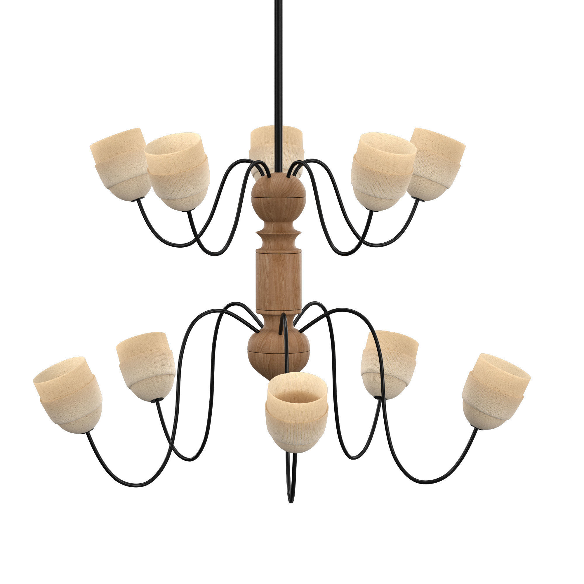 Lilio chandelier 3D model_1