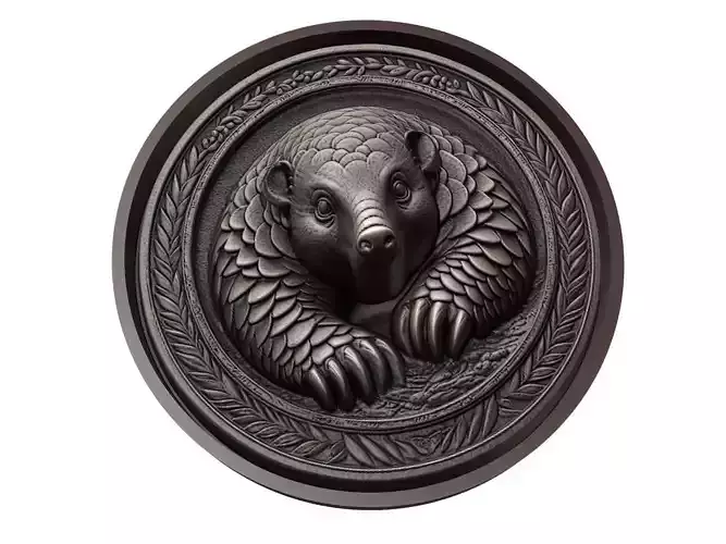 Pangolin Animal Medallion