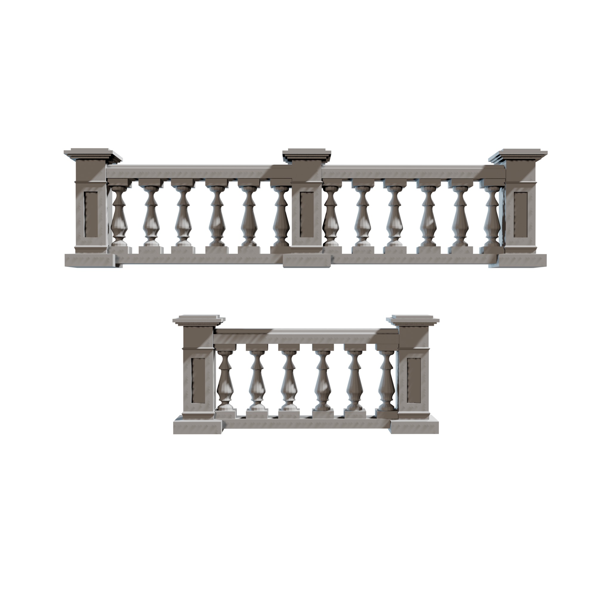 Concrete Balustrade 3D print model_1