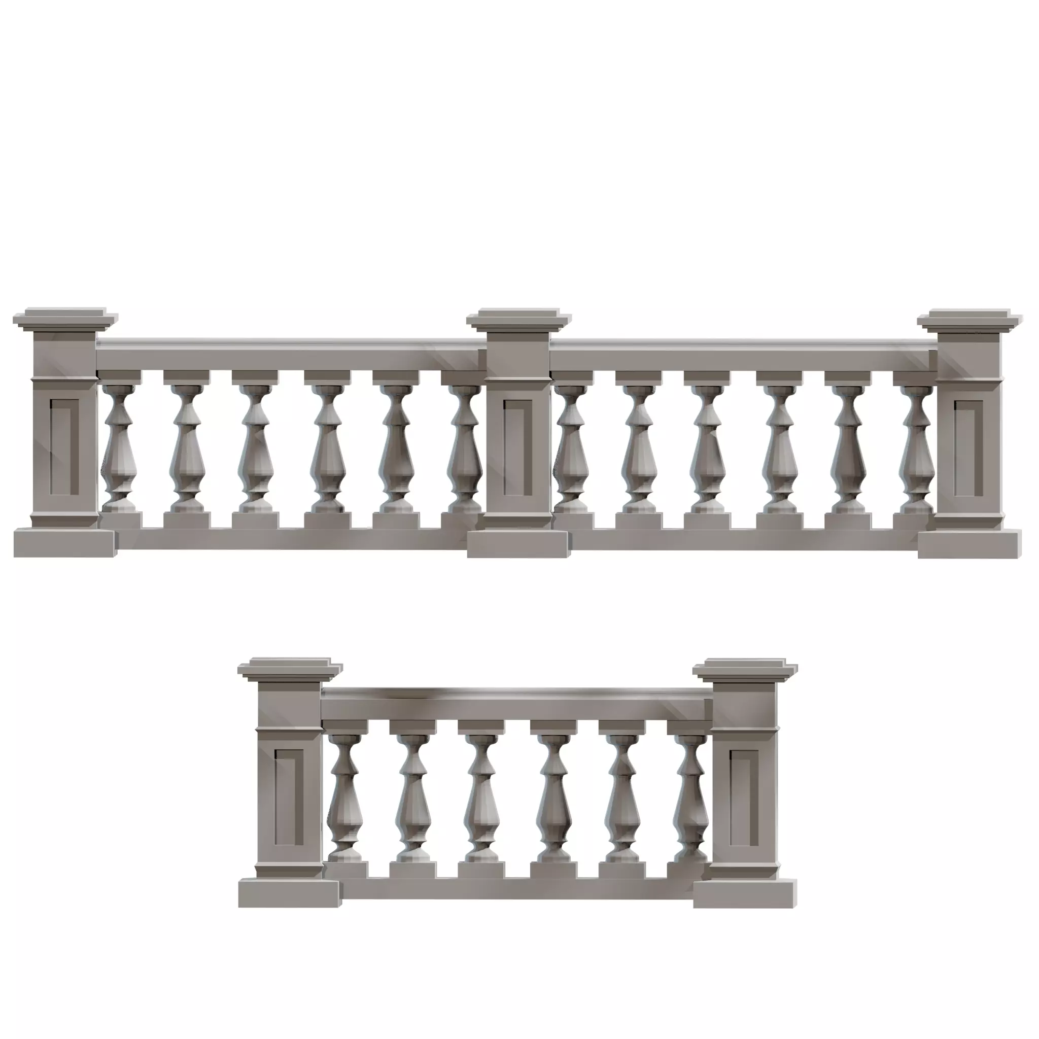 Concrete Balustrade 3D print model_0