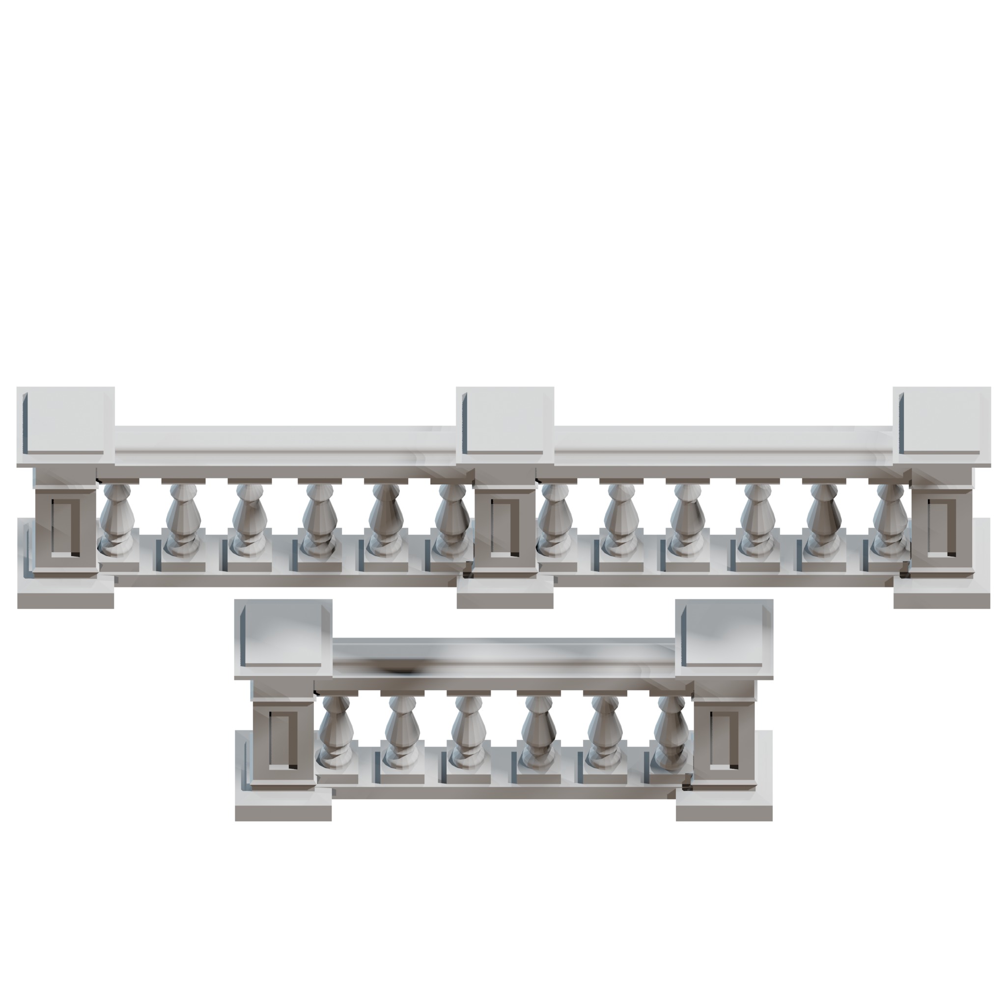 Concrete Balustrade 3D print model_4