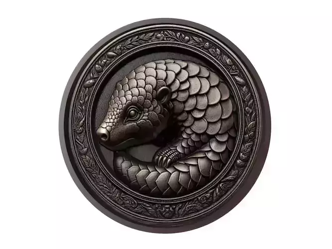 Pangolin Animal Medallion