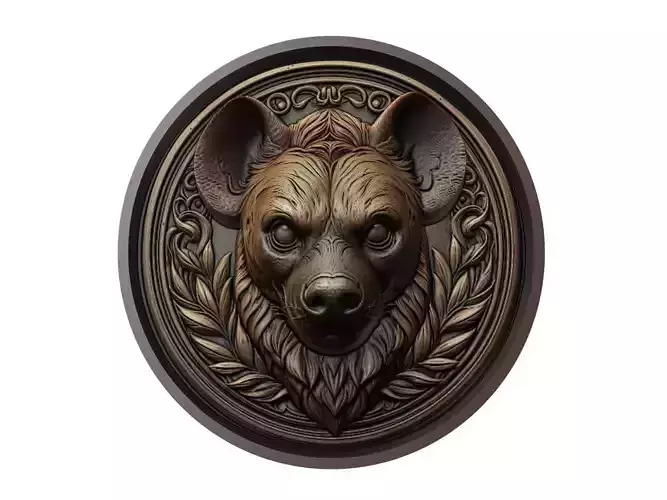 Hyena Animal Medallion