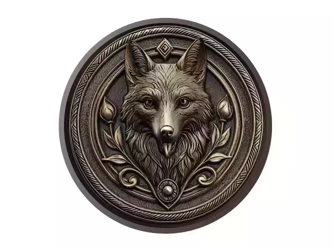 Jackal Animal Medallion