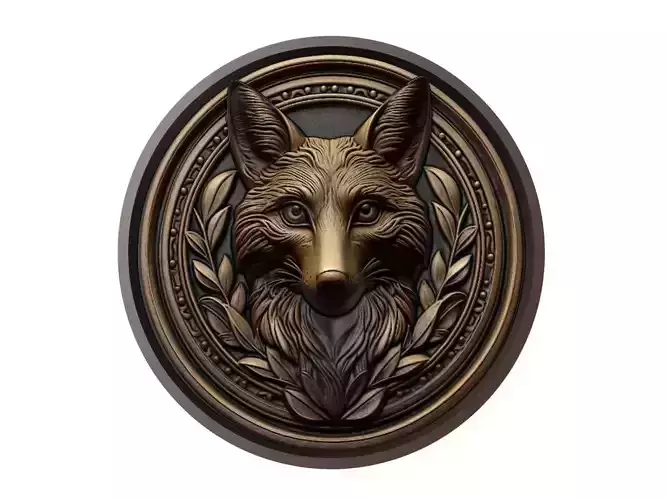 Jackal Animal Medallion