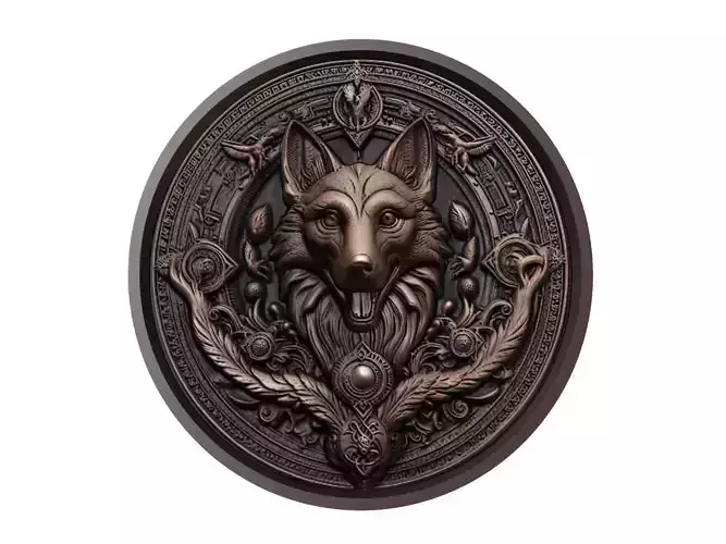 Jackal Animal Medallion