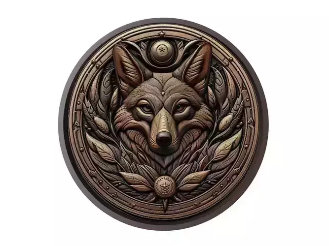 Coyote Animal Medallion
