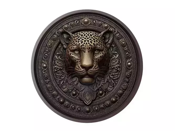 Leopard Animal Medallion