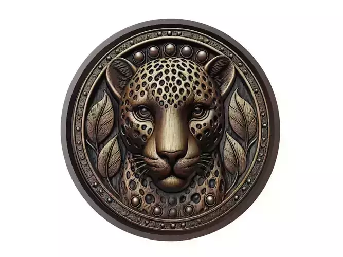 Leopard Animal Medallion