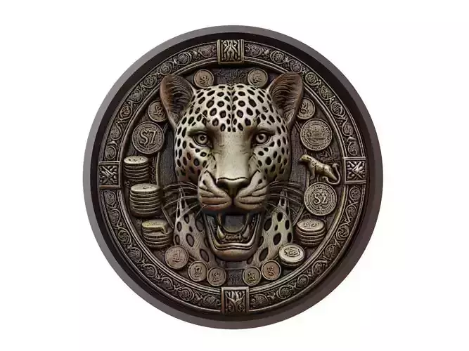 Leopard Animal Medallion