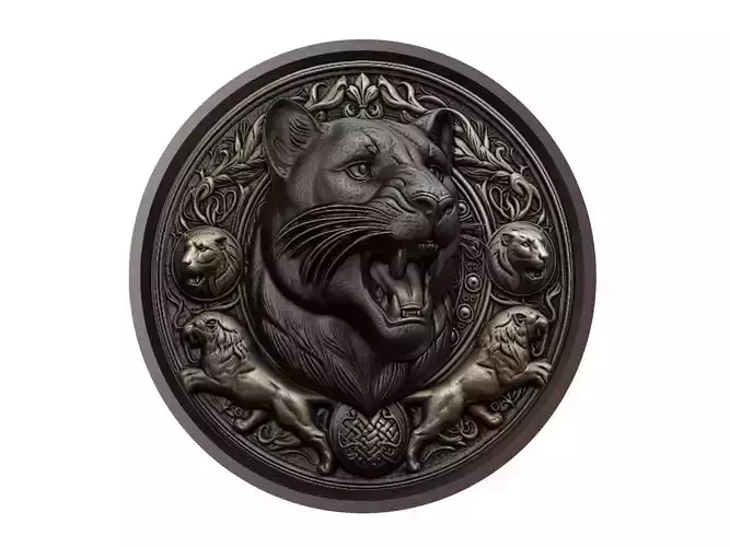Panther Animal Medallion