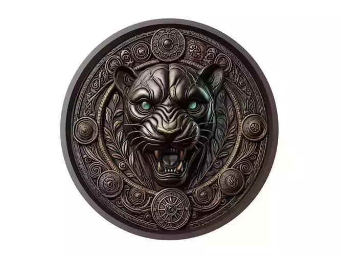 Panther Animal Medallion