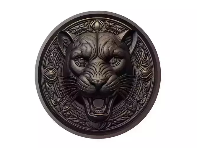 Panther Animal Medallion