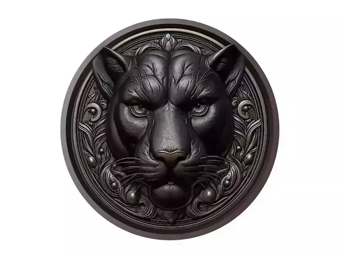 Panther Animal Medallion