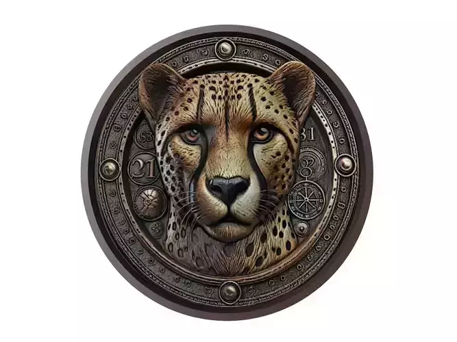Cheetah Animal Medallion