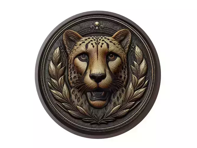 Cheetah Animal Medallion