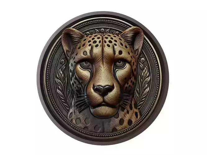 Cheetah Animal Medallion