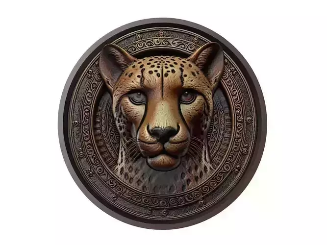 Cheetah Animal Medallion