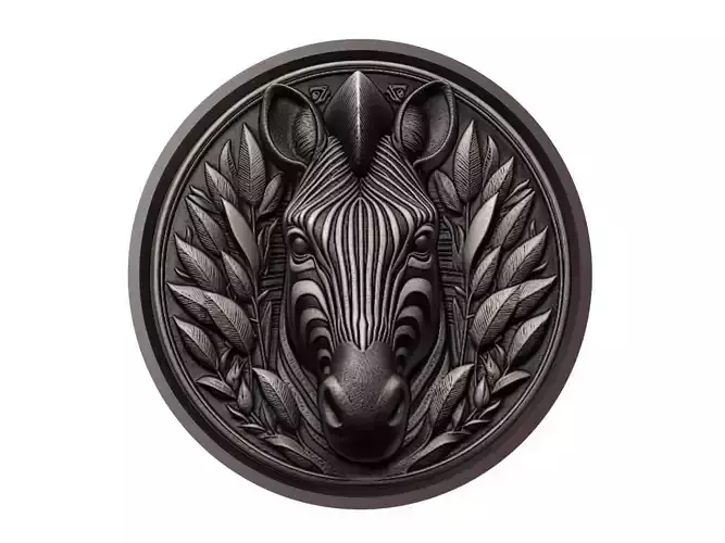 Zebra Animal Medallion