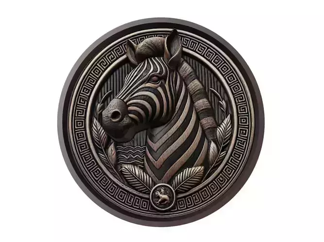 Zebra Animal Medallion