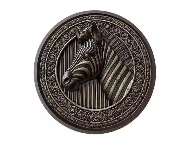 Zebra Animal Medallion