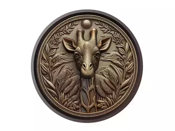 Giraffe Animal Medallion