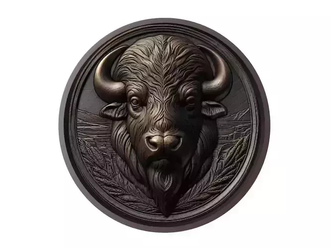 Buffalo Animal Medallion